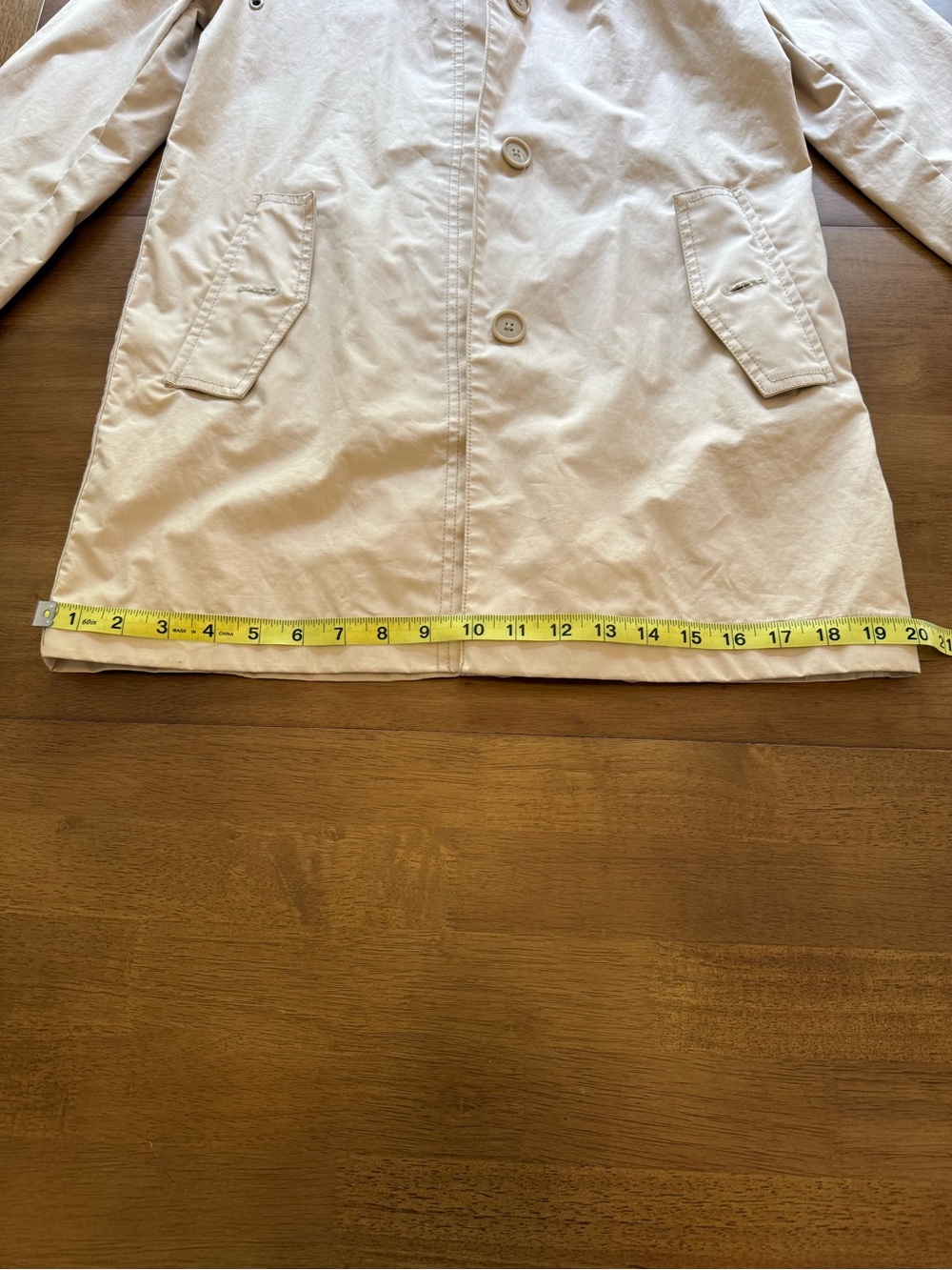 GAP Beige Rain Coat Trench Jacket Women’s XS Lightweight Button Front - Picture 5 of 15
